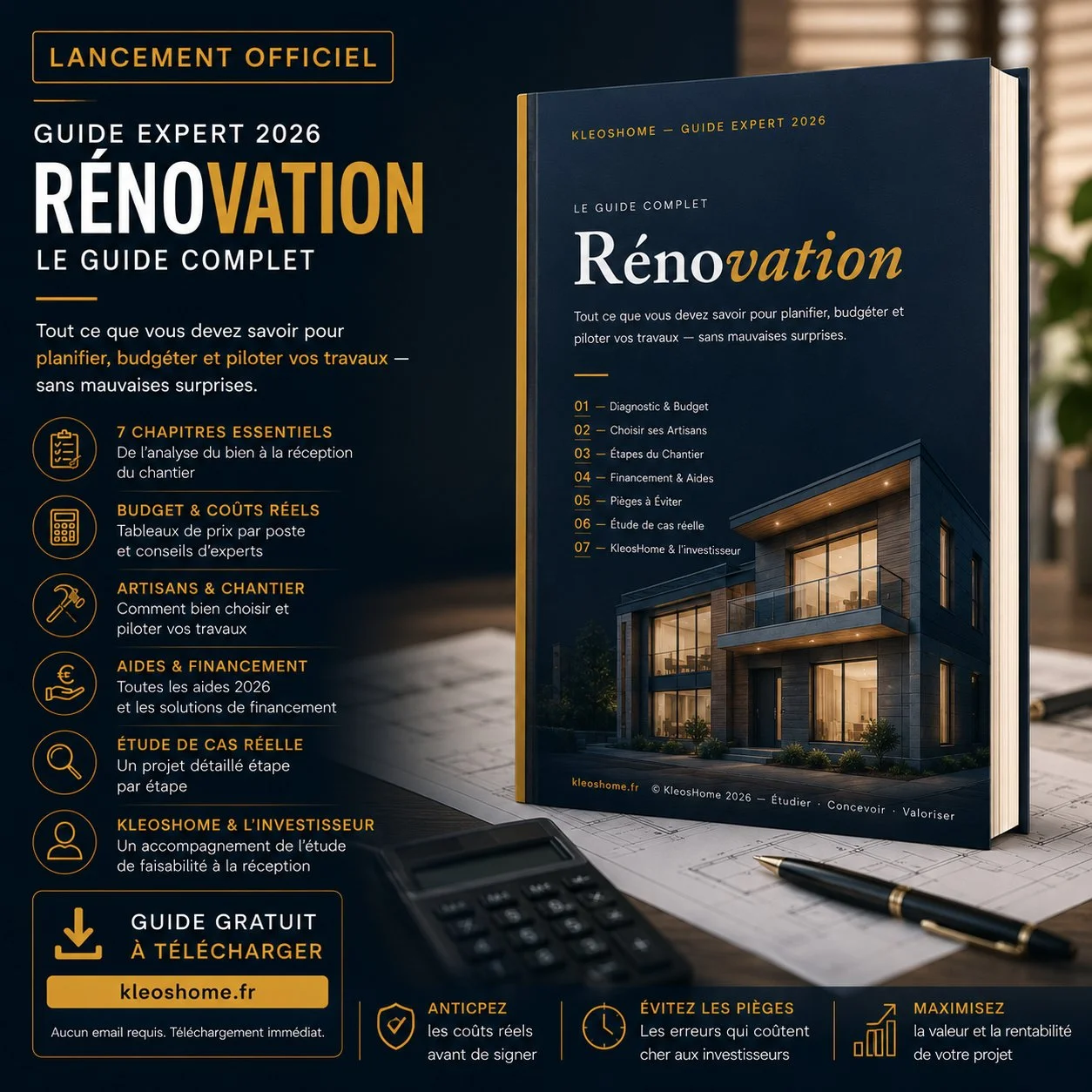 Guide Rénovation 2026 KleosHome